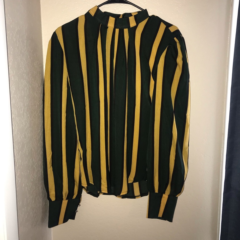 Green and Yellow Sheer Shirt